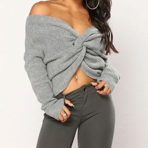 Carianna Twist Front Sweater